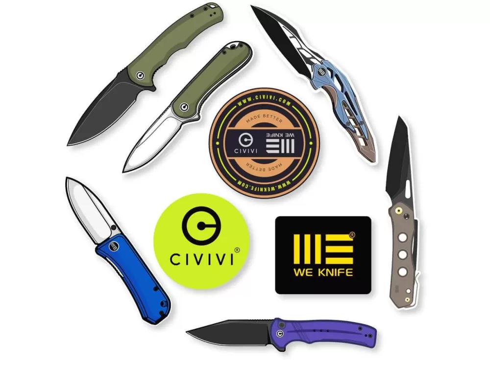 WE Knife Patch & Sticker Giveaway> Merchandise