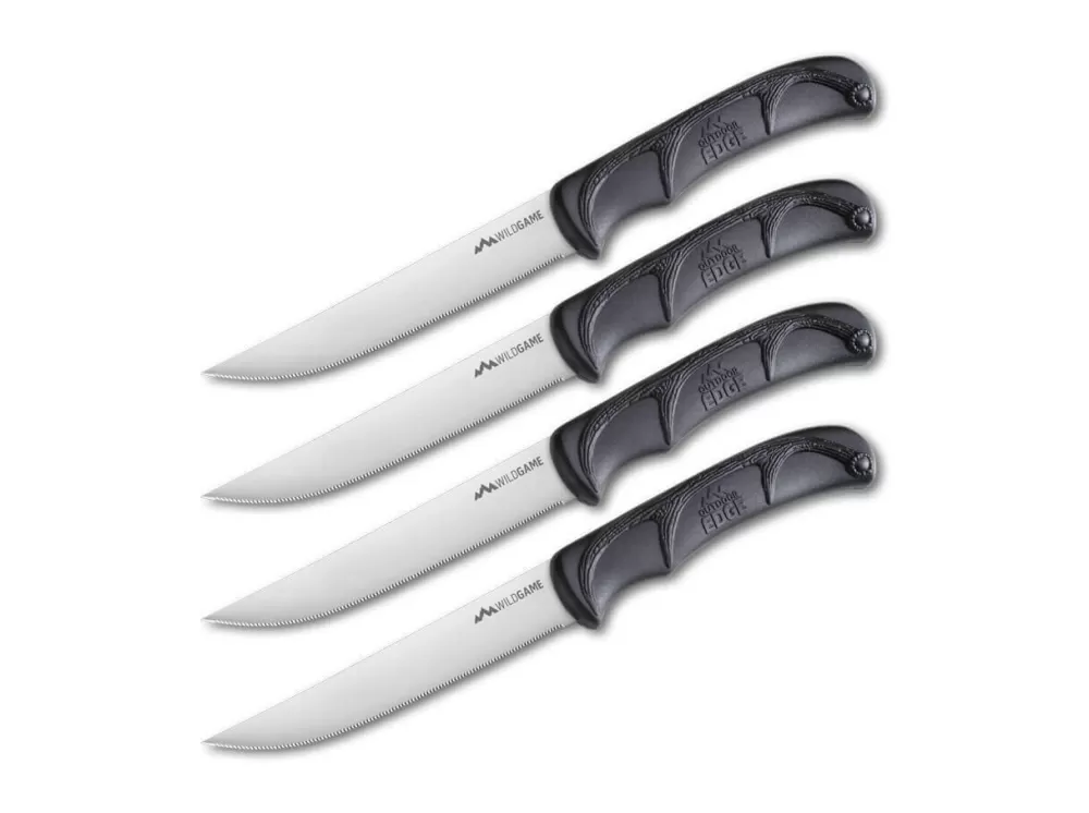 Outdoor Edge Wild Game Steak Knives Black> Steak Cutlery